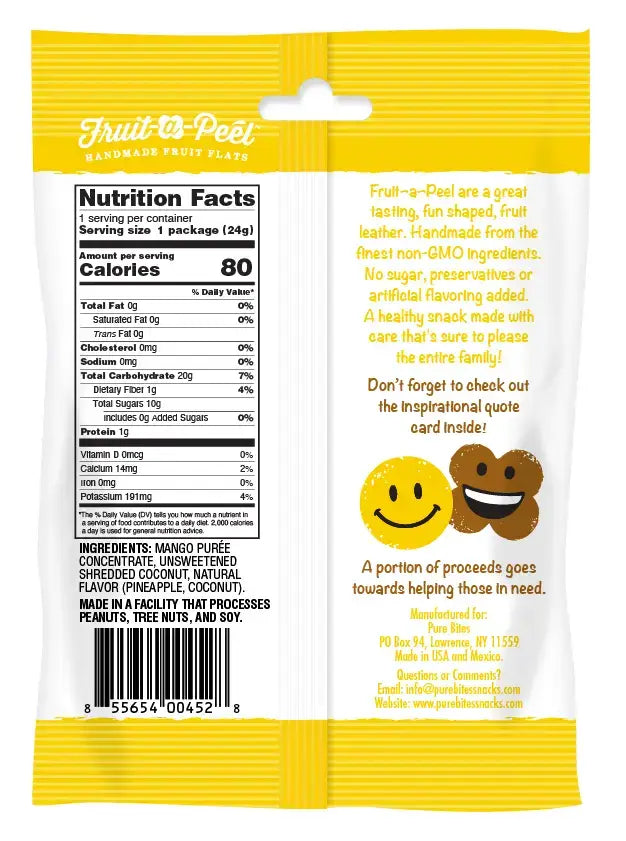 Fruit-a-Peel Pineapple Coconut Fruit Flats