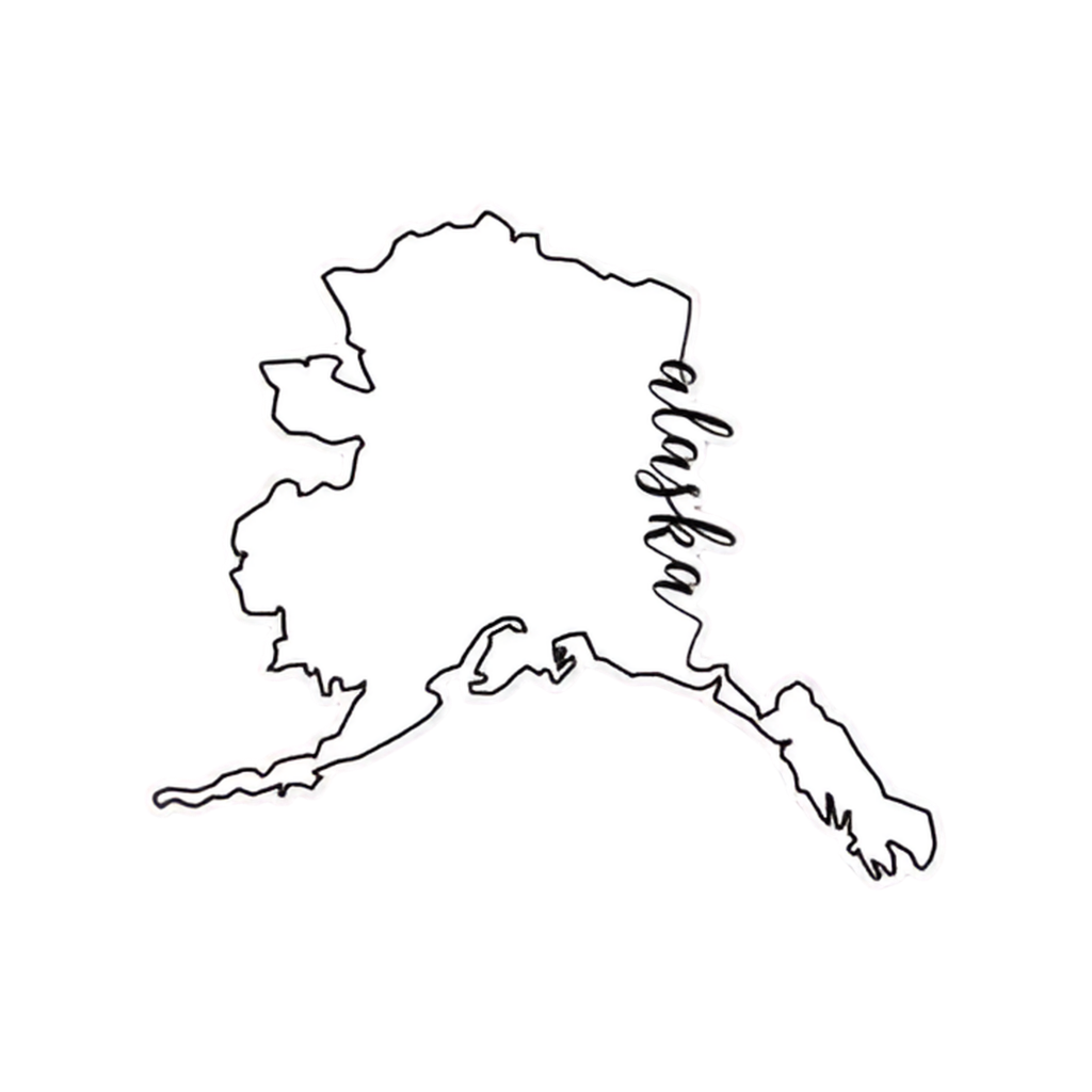 Alaska State Outline Sticker