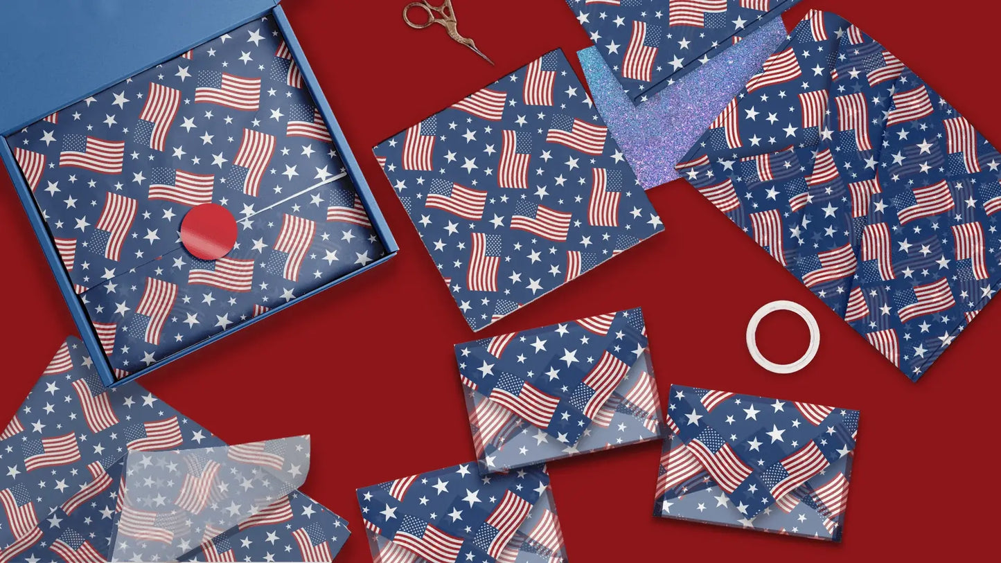 American Flag Designer Printed Tissue Paper for Gift Bags