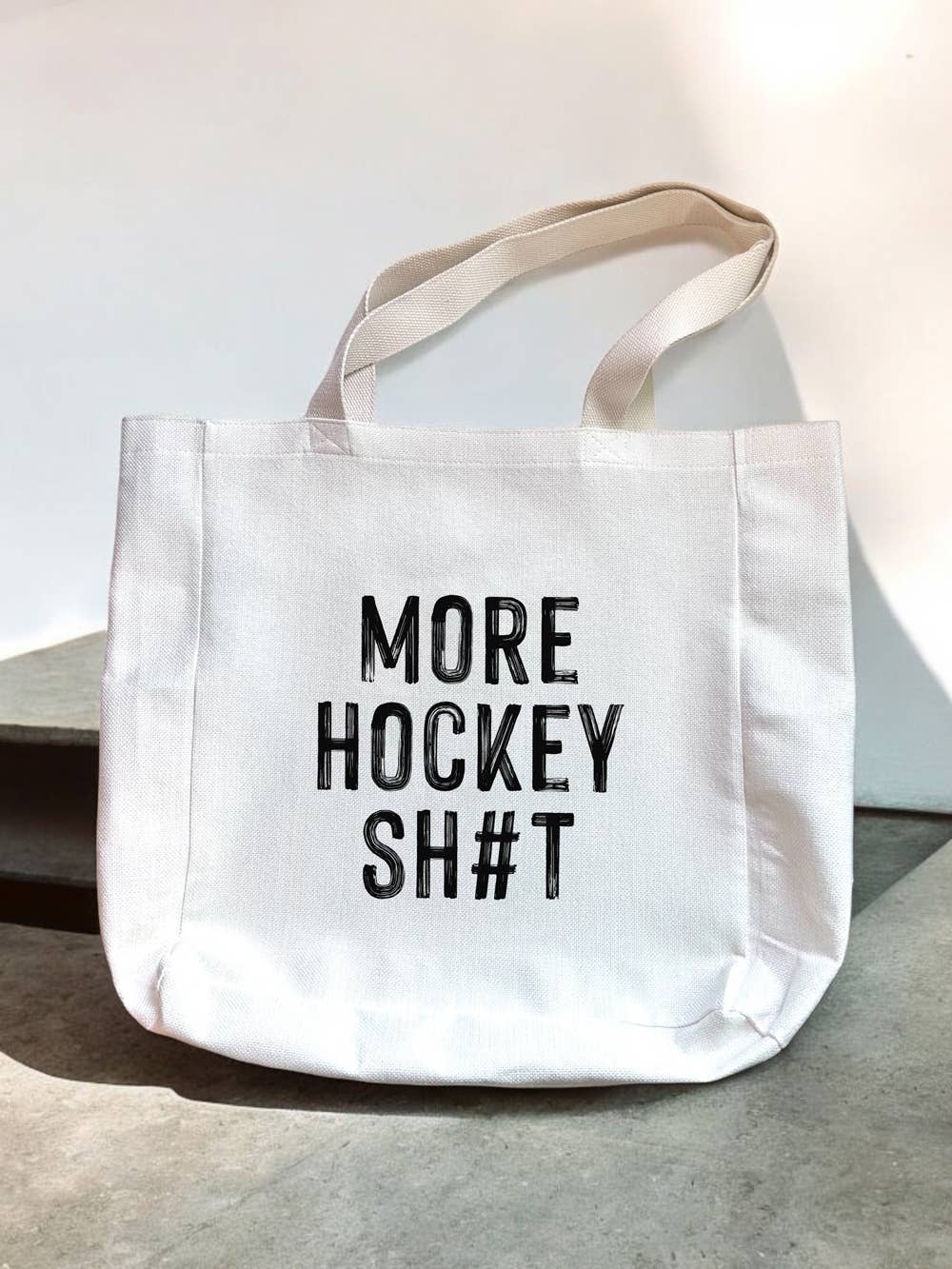More Hockey Sh#t Funny Canvas Tote Bag