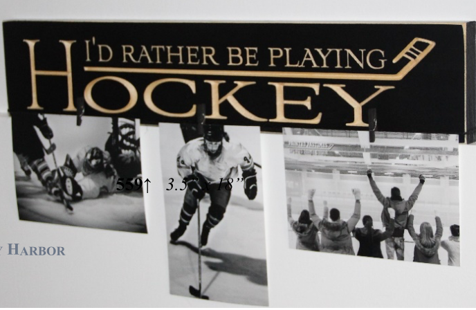 "I'd rather be playing HOCKEY" Photo Sign