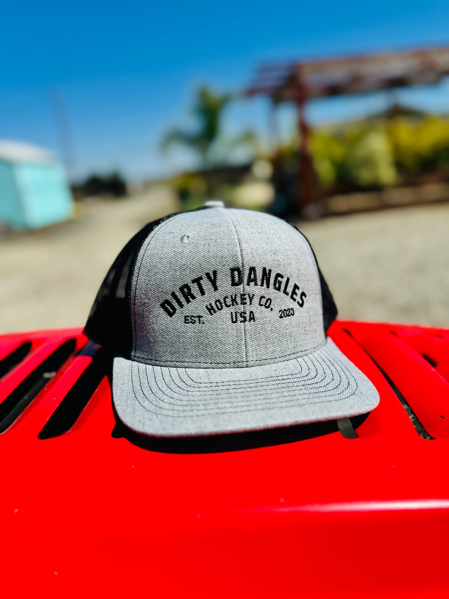 Dirty Dangles Hockey Co. Snap Back Mesh Trucker Hat
