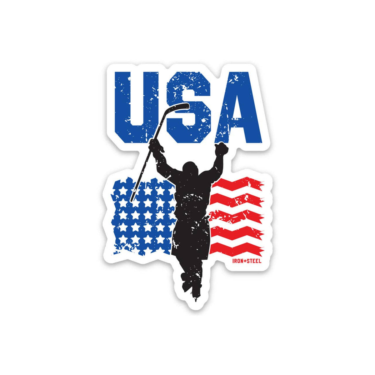 USA Flag Hockey Sticker
