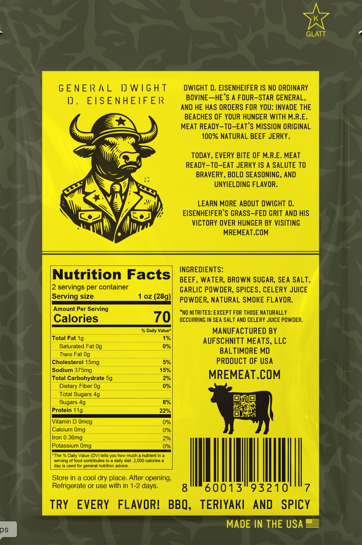 Original Whole Muscle Kosher Beef Jerky: Eisenheifer