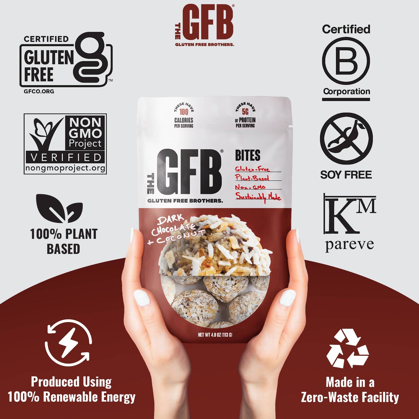 The GFB: Dark Chocolate Coconut Gluten Free Protein Bites