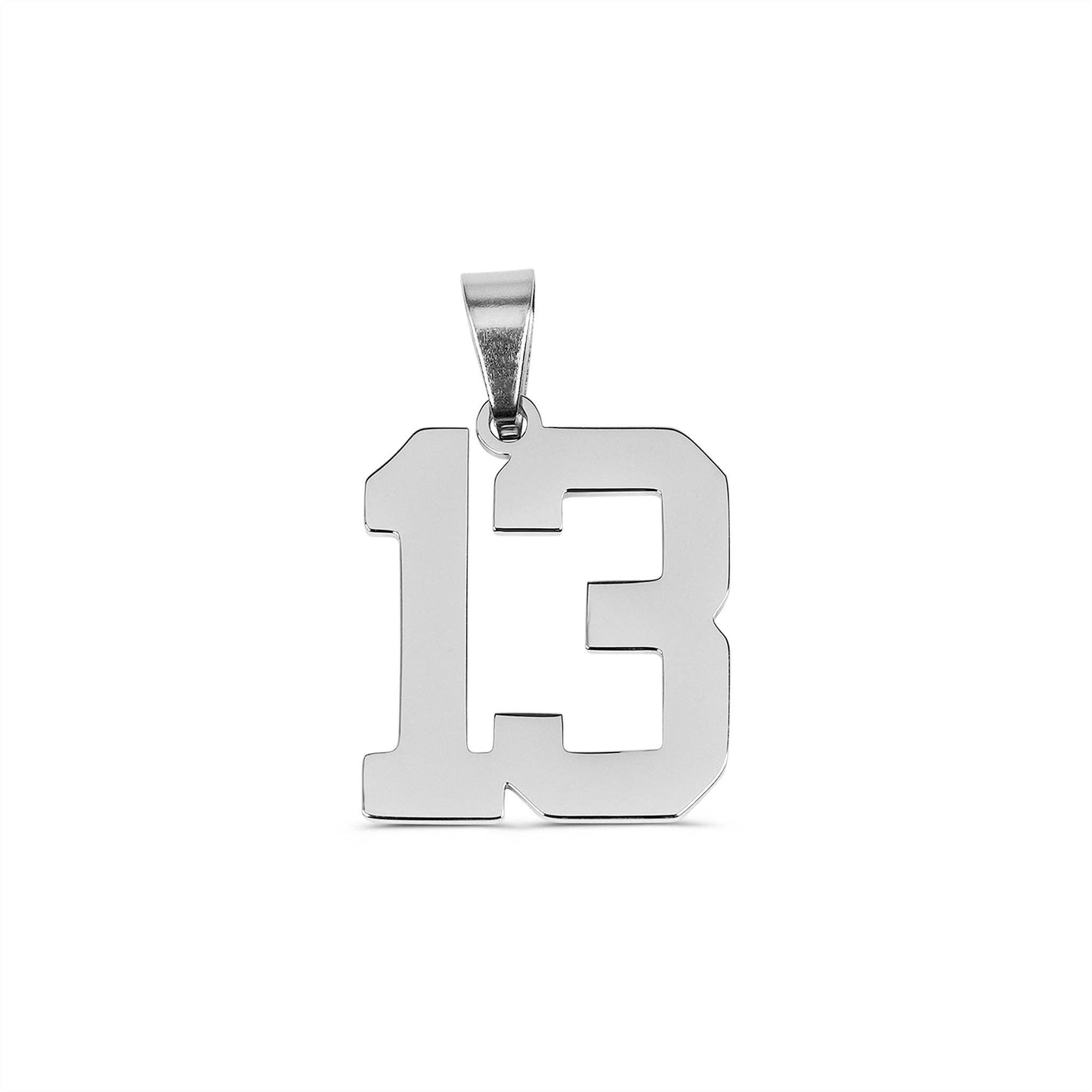 Stainless Steel Sport Number Pendants