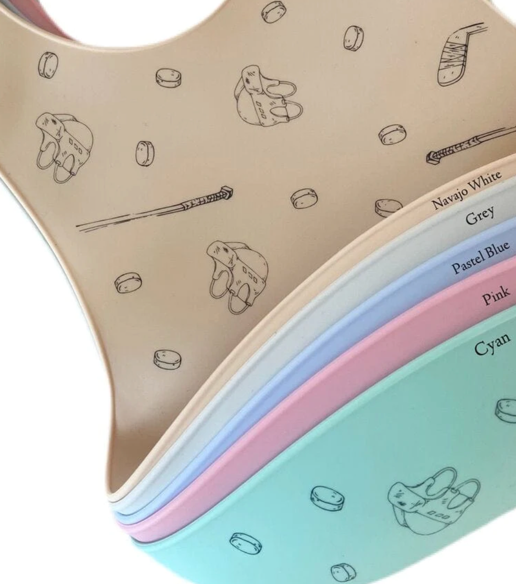 Hockey Time Silicone Bib