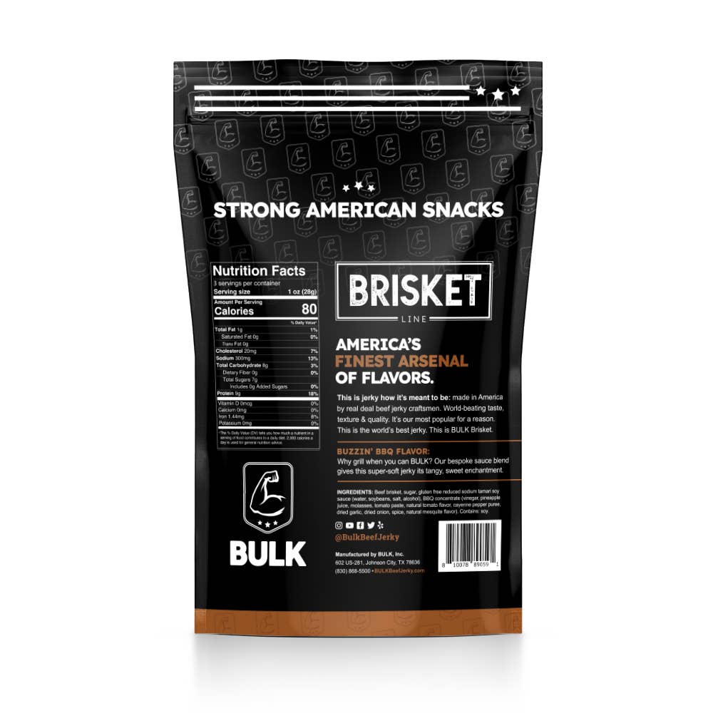 BULK Brisket Beef Jerky - All Natural