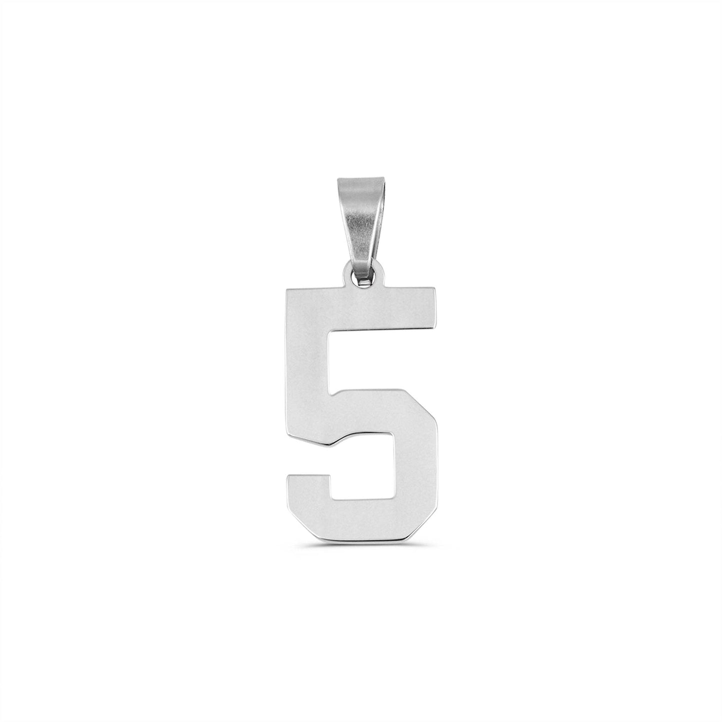 Stainless Steel Sport Number Pendants