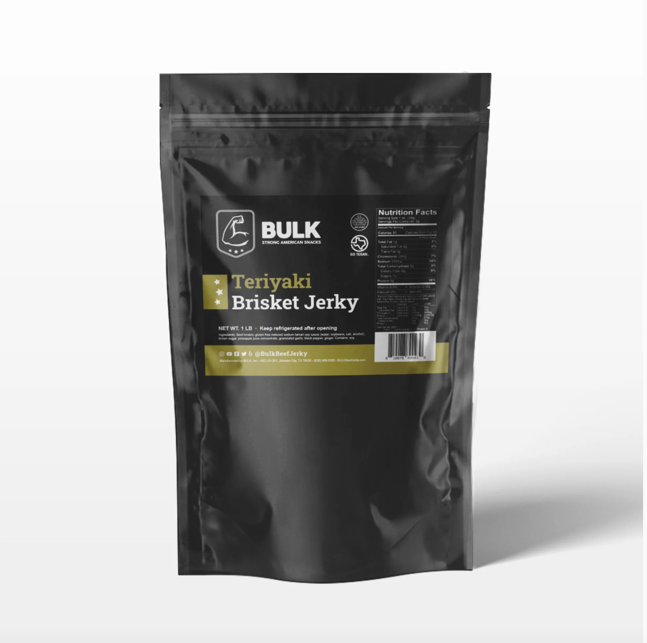 BULK Brisket Beef Jerky - All Natural