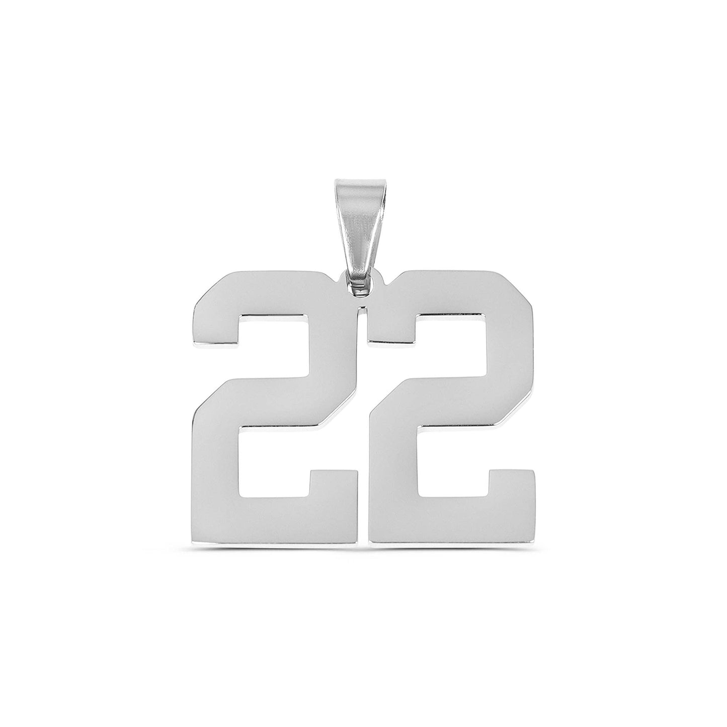 Stainless Steel Sport Number Pendants