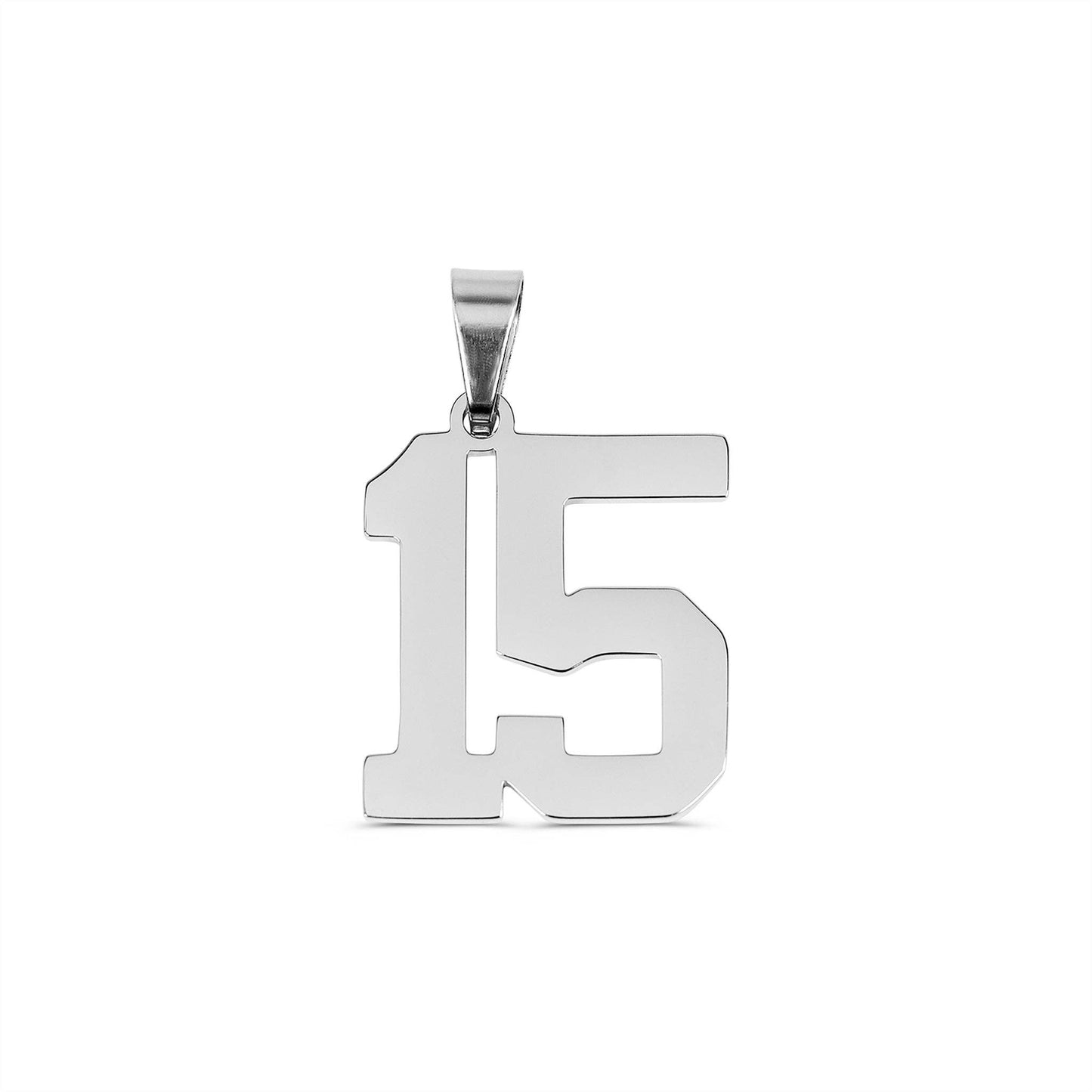 Stainless Steel Sport Number Pendants