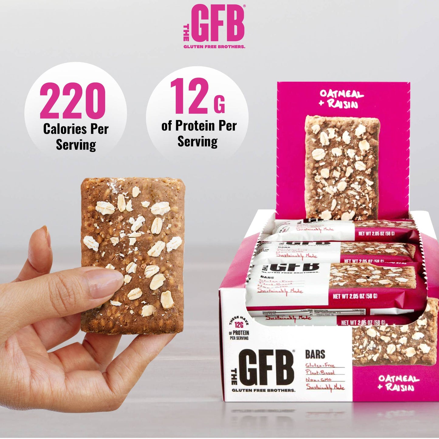 The GFB: Oatmeal Raisin Protein Nutrition Snack Bar