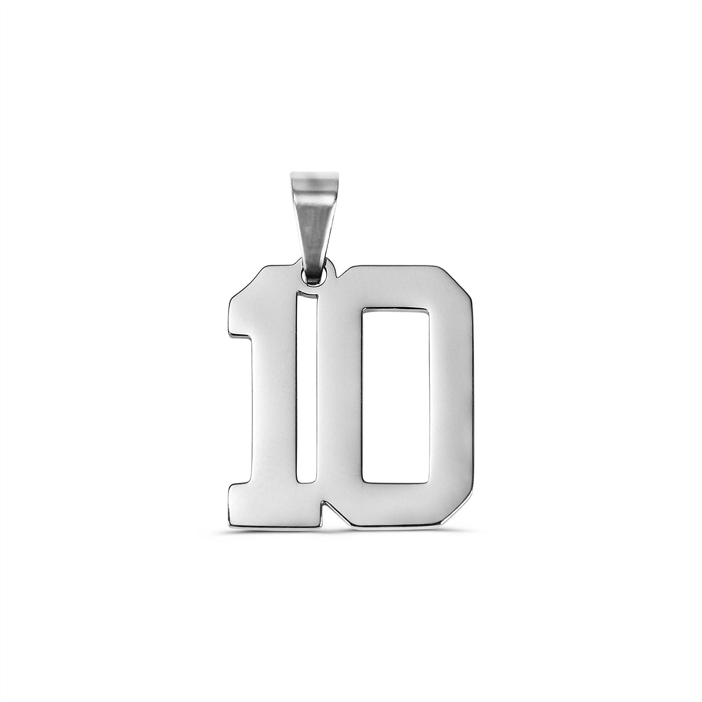 Stainless Steel Sport Number Pendants