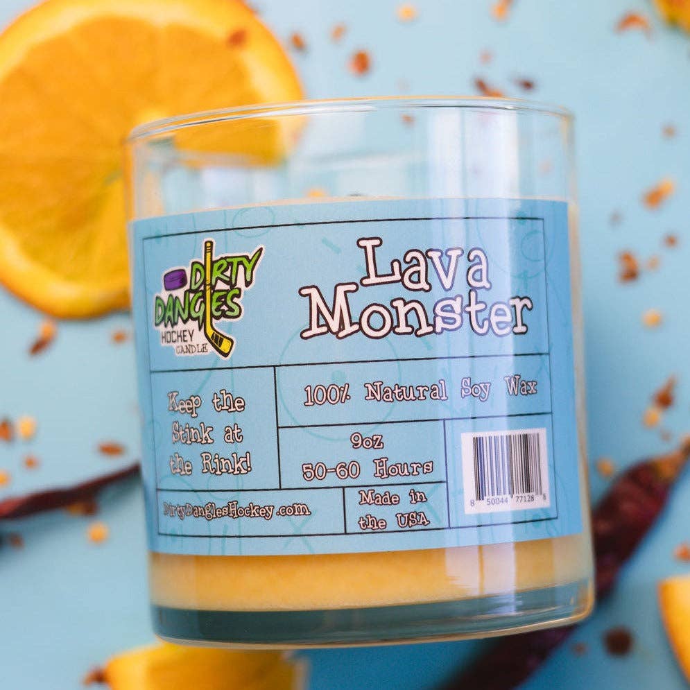 Dirty Dangles Hockey Candles - 9oz Jar Candles With Lid