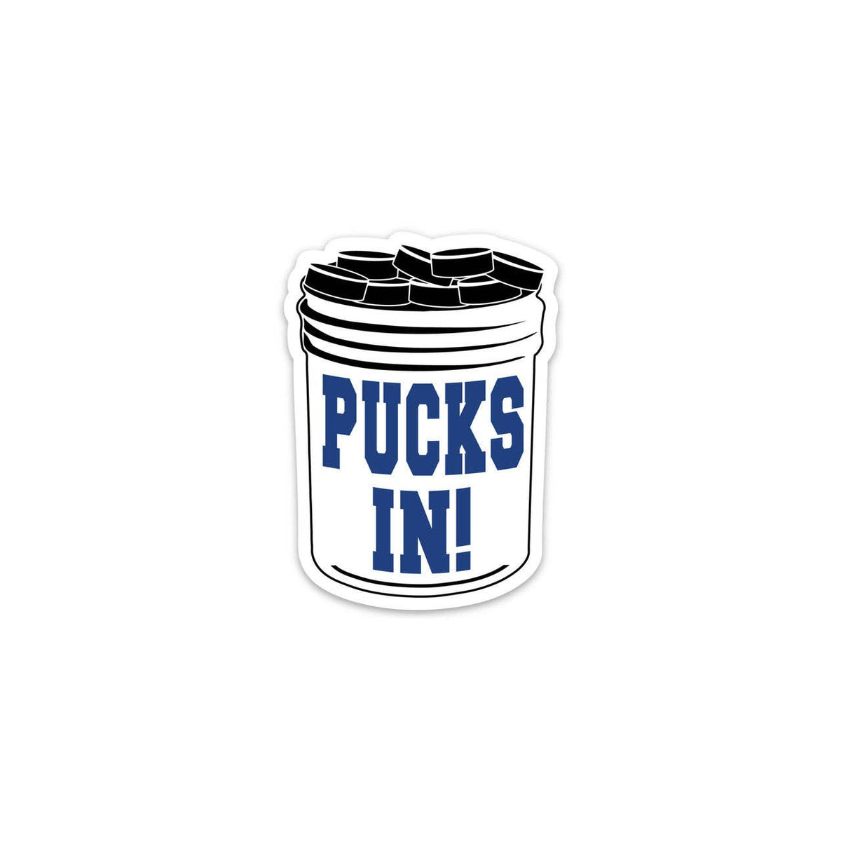 Pucks In Hockey Sticker