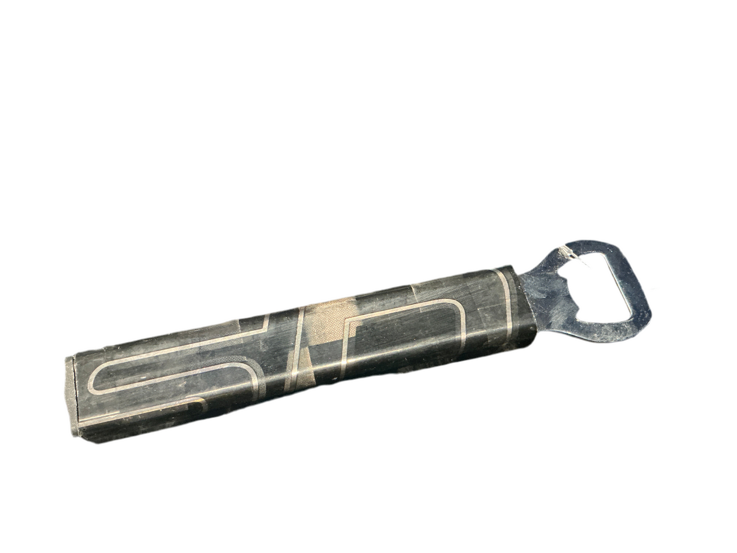 Hockey stick bottle opener