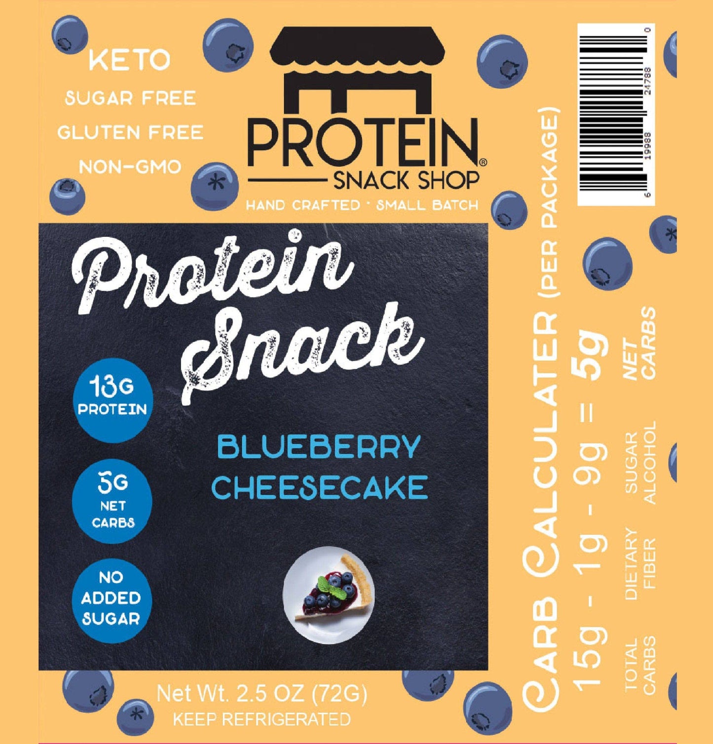 Gourmet Blueberry Protein Cheesecake (Keto)