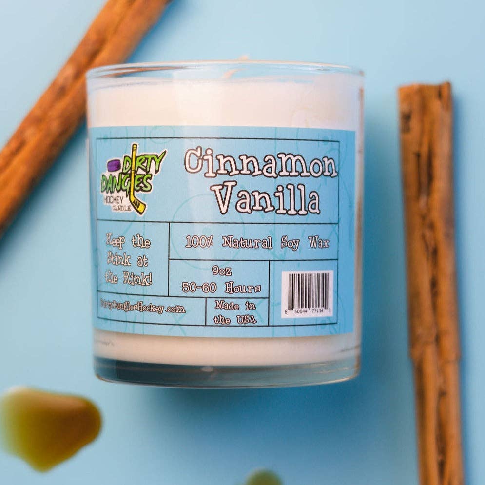 Dirty Dangles Hockey Candles - 9oz Jar Candles With Lid