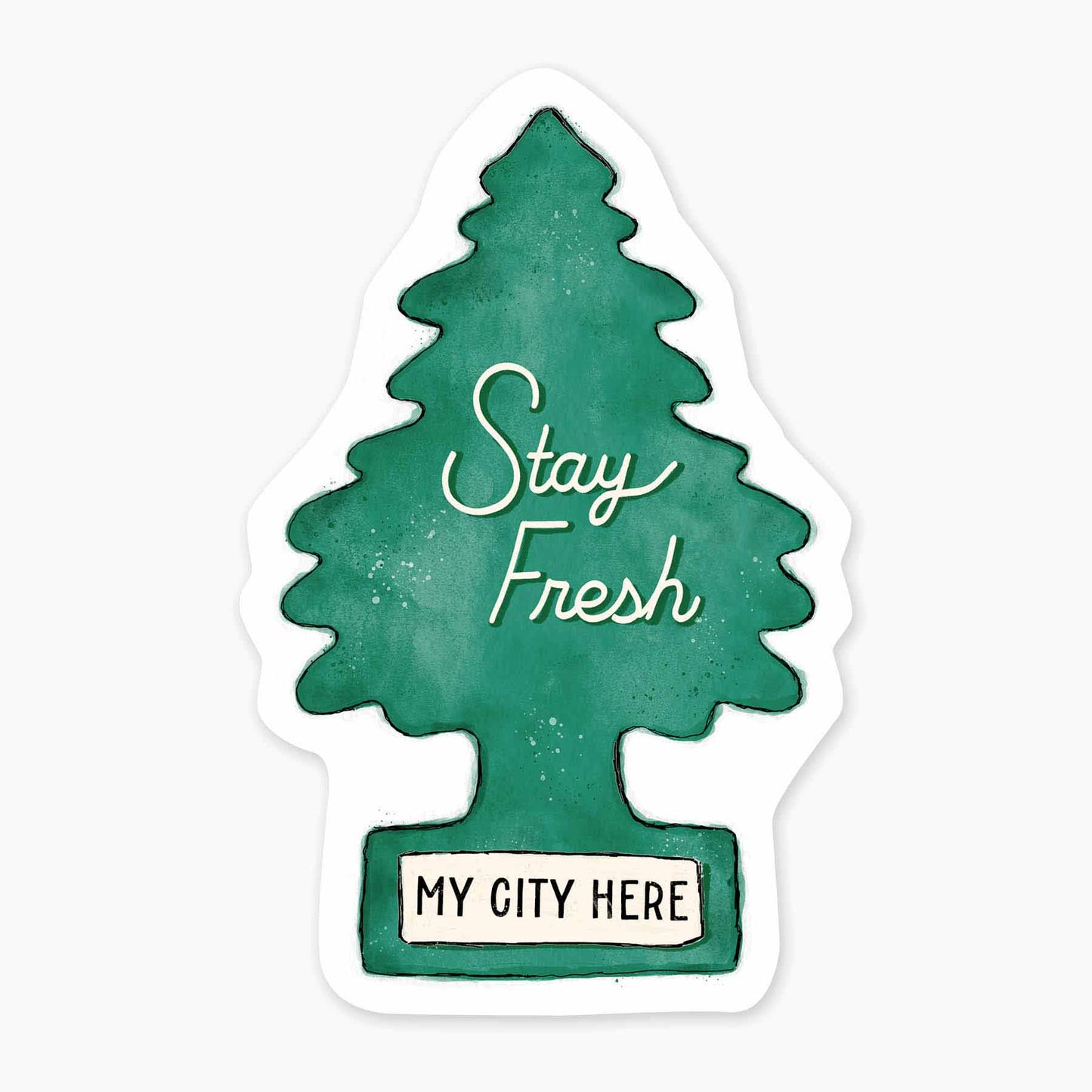 Fresh - 3" Name Drop Sticker