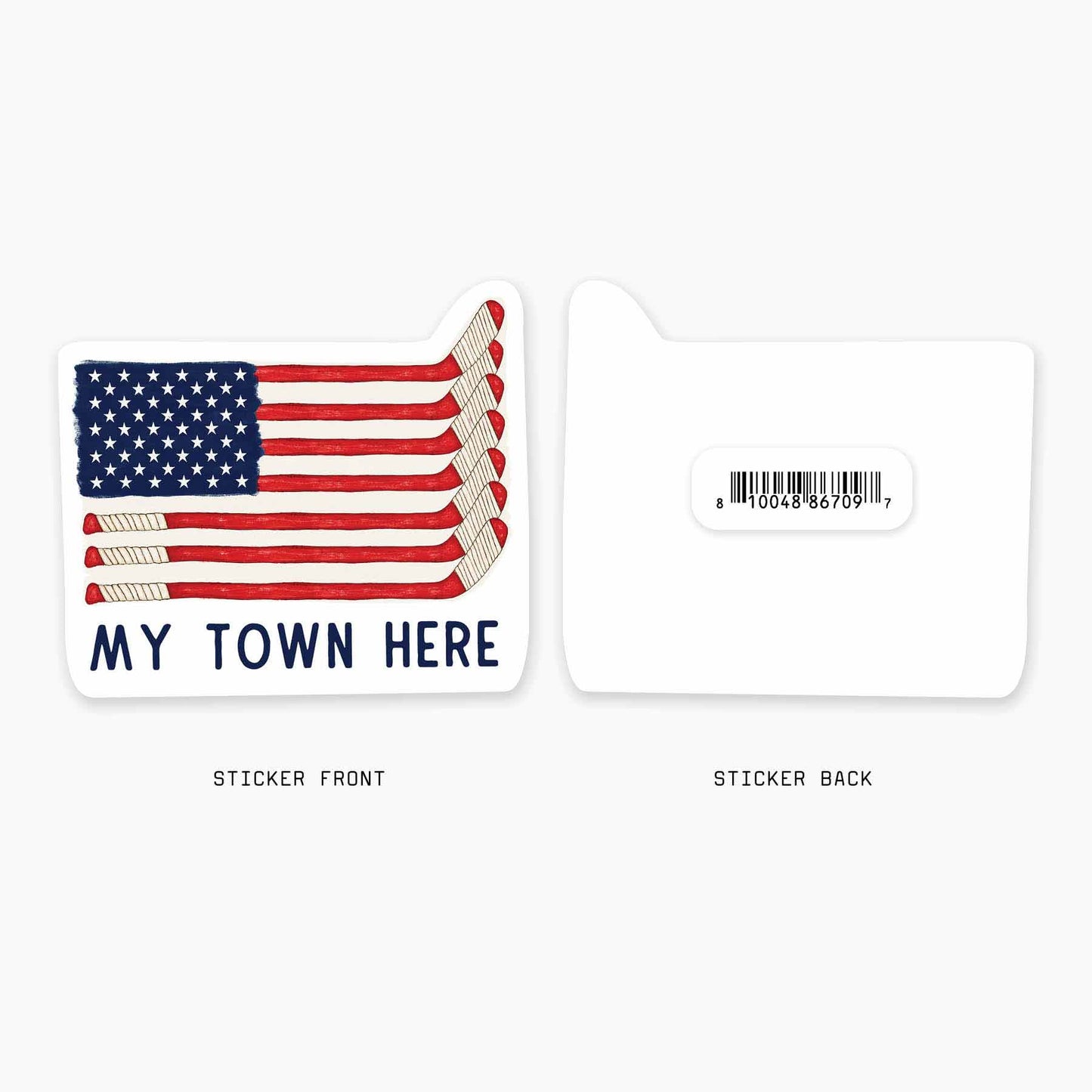 Hockey Pride - 3" Name Drop Sticker