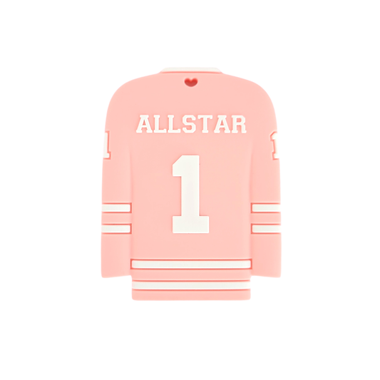 HOCKEY JERSEY Silicone Teether - Pink