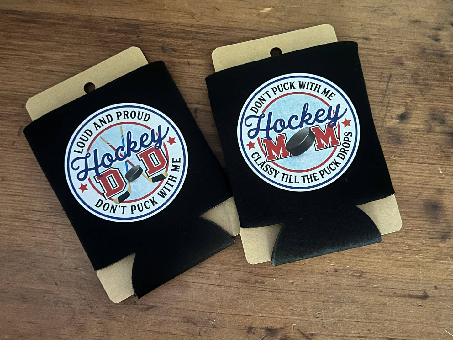 Hockey Mom or Dad Koozie