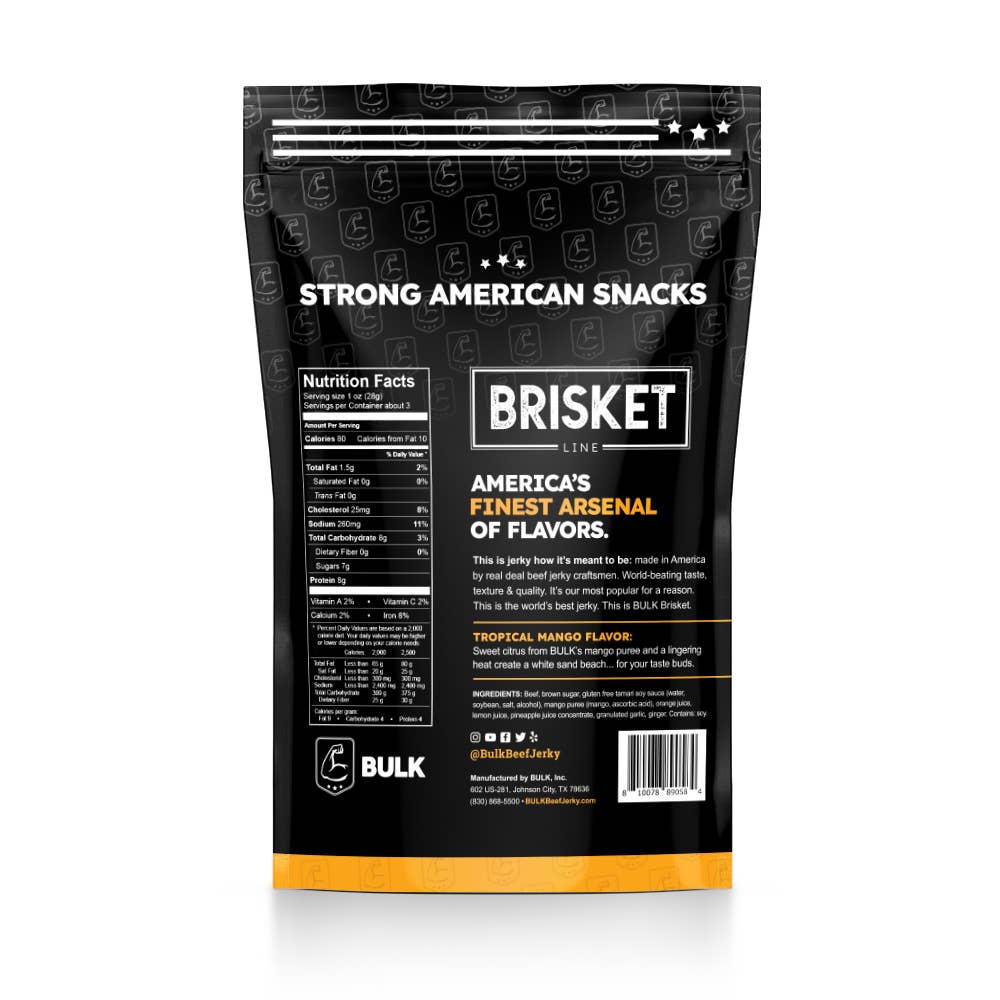 BULK Brisket Beef Jerky - All Natural