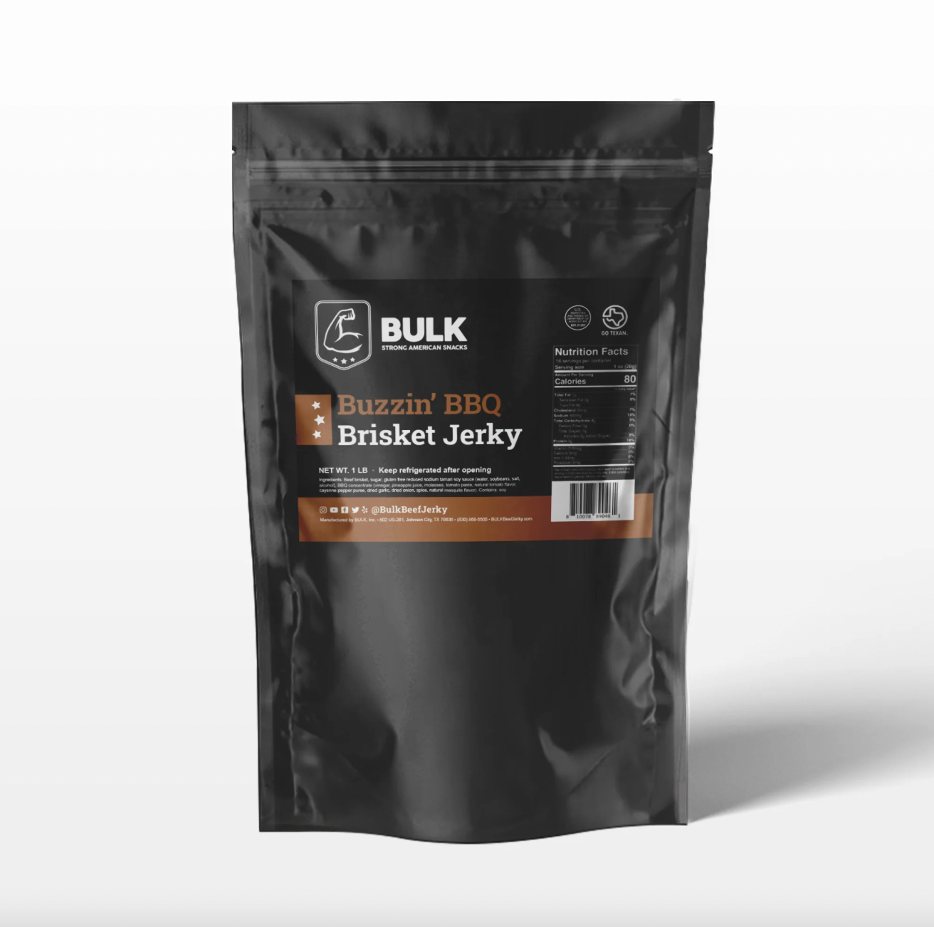 BULK Brisket Beef Jerky - All Natural