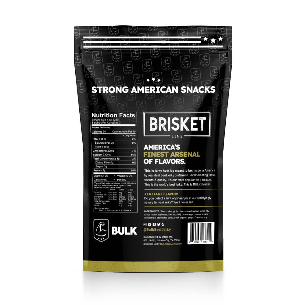 BULK Brisket Beef Jerky - All Natural