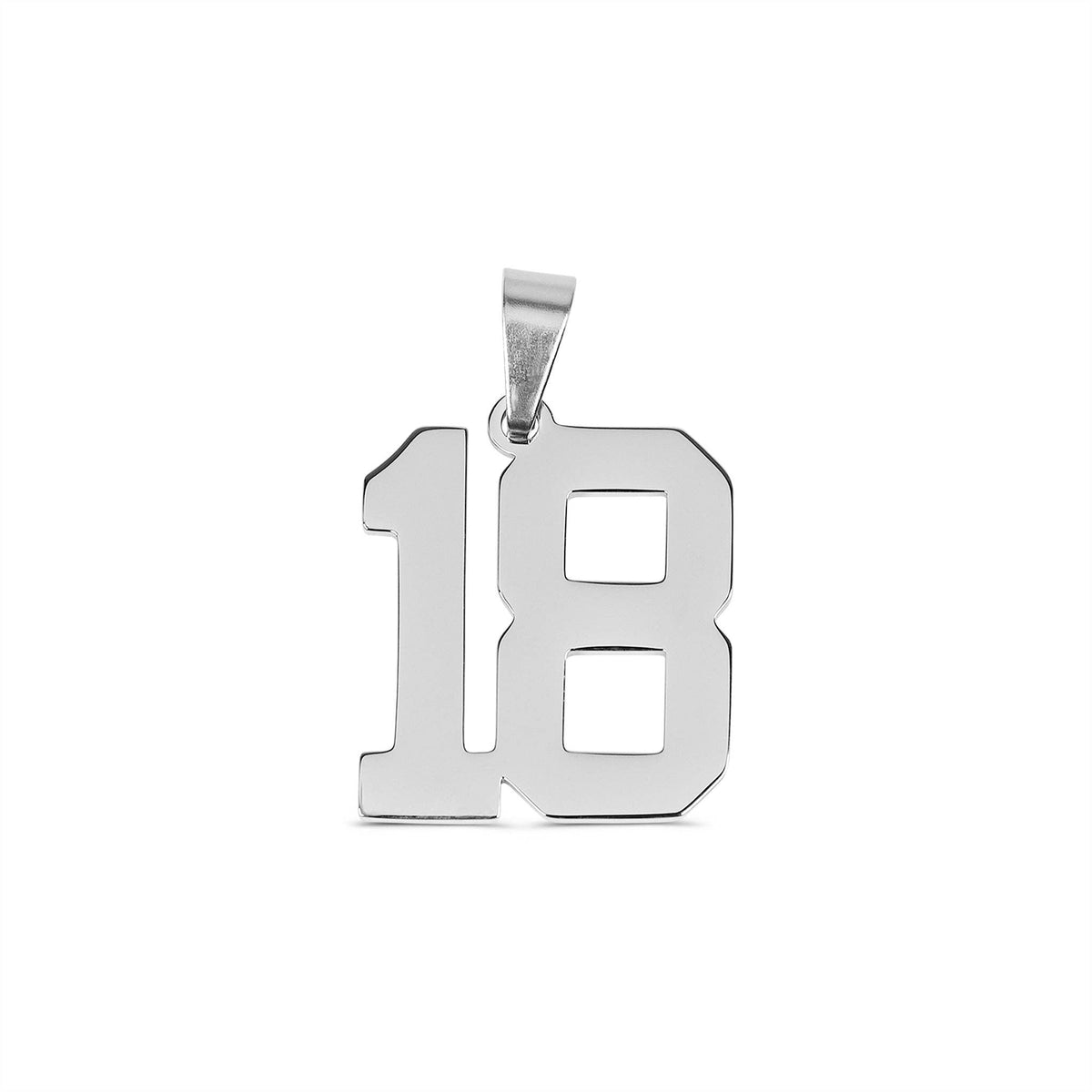 Stainless Steel Sport Number Pendants