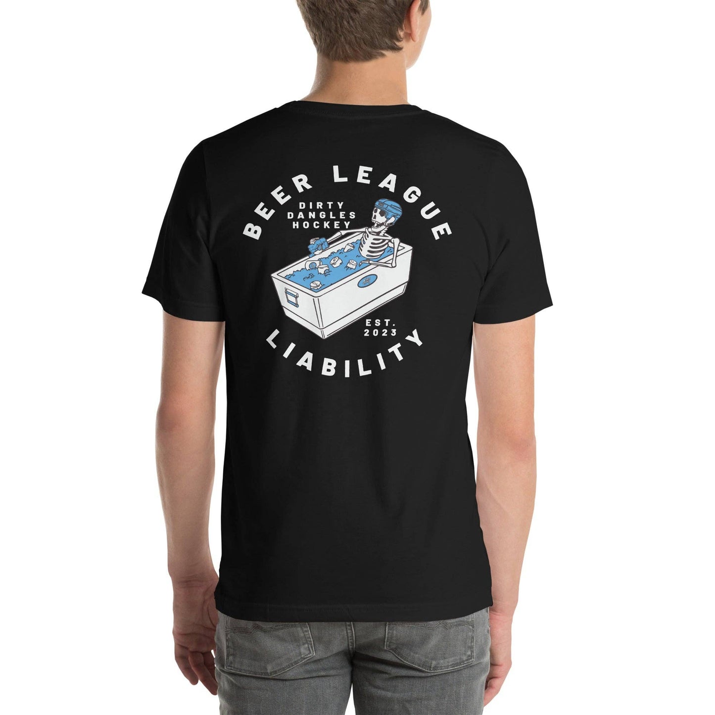 Beer League Liability Mens / Unisex Tee Dirty Dangles Hockey