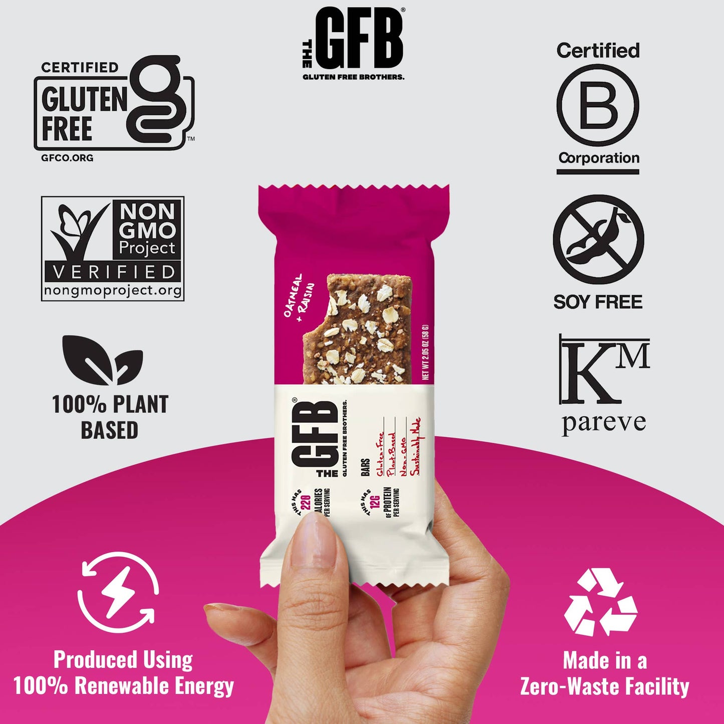 The GFB: Oatmeal Raisin Protein Nutrition Snack Bar