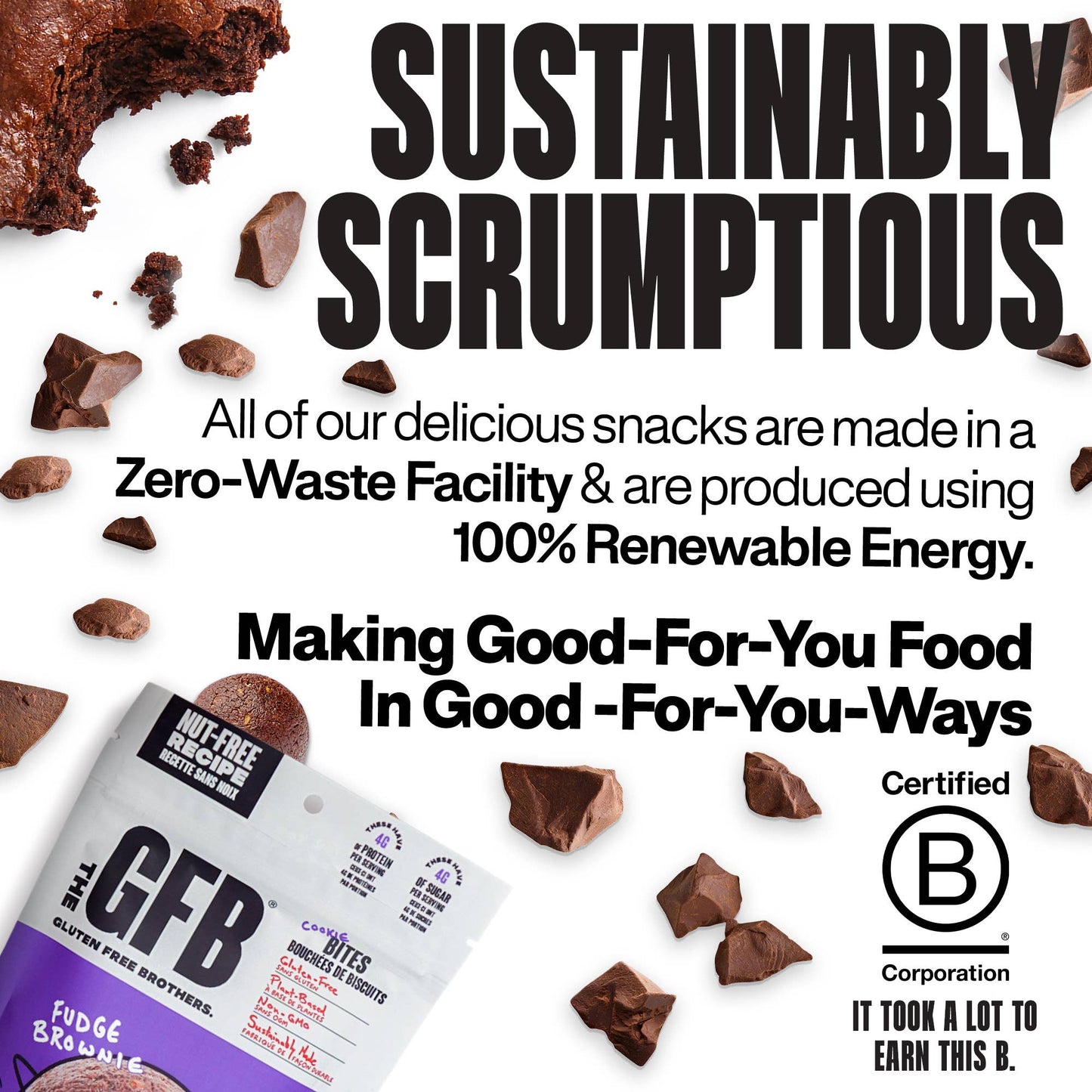 The GFB Fudge Brownie Cookie Bites (Nut Free)