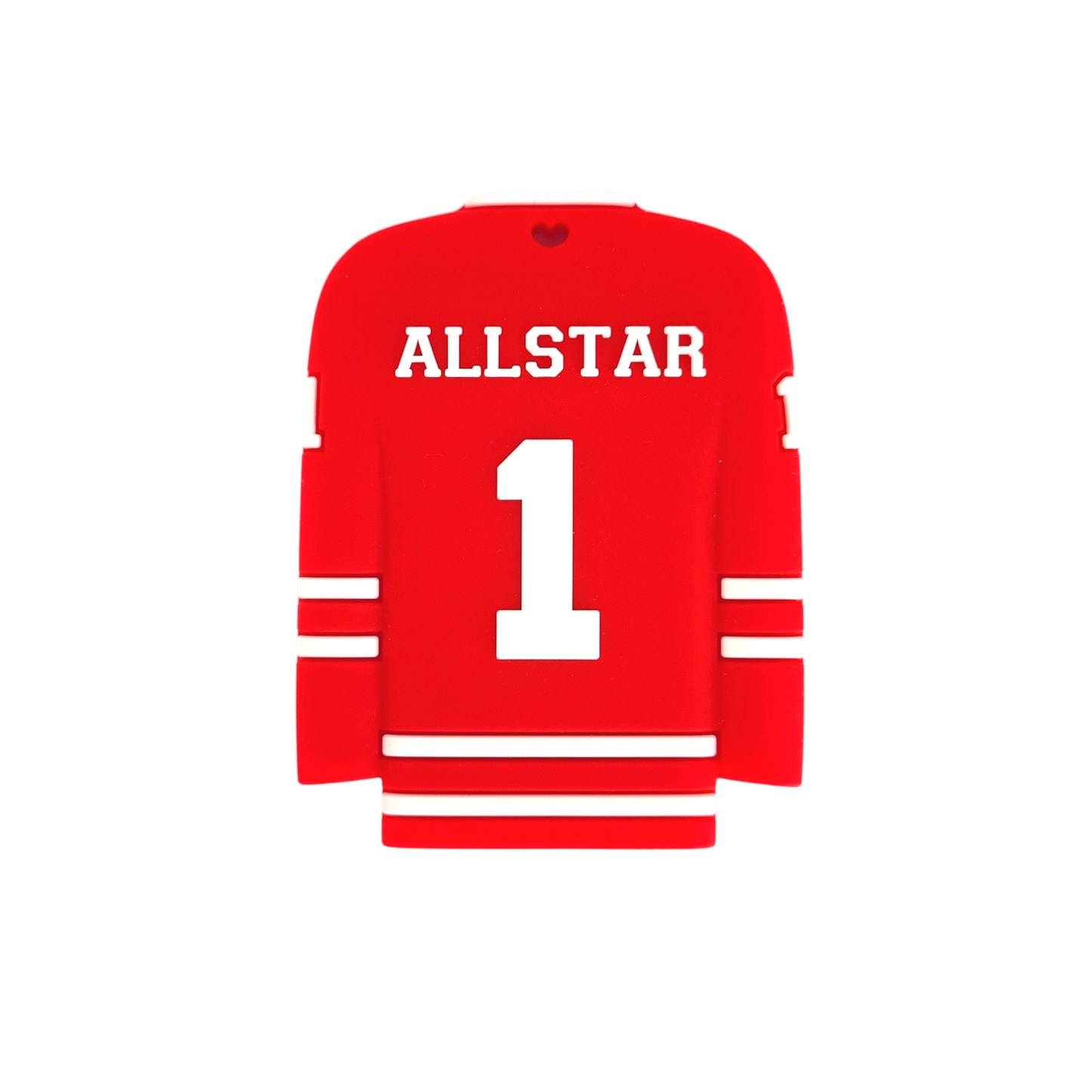 HOCKEY JERSEY Silicone Teether - Red
