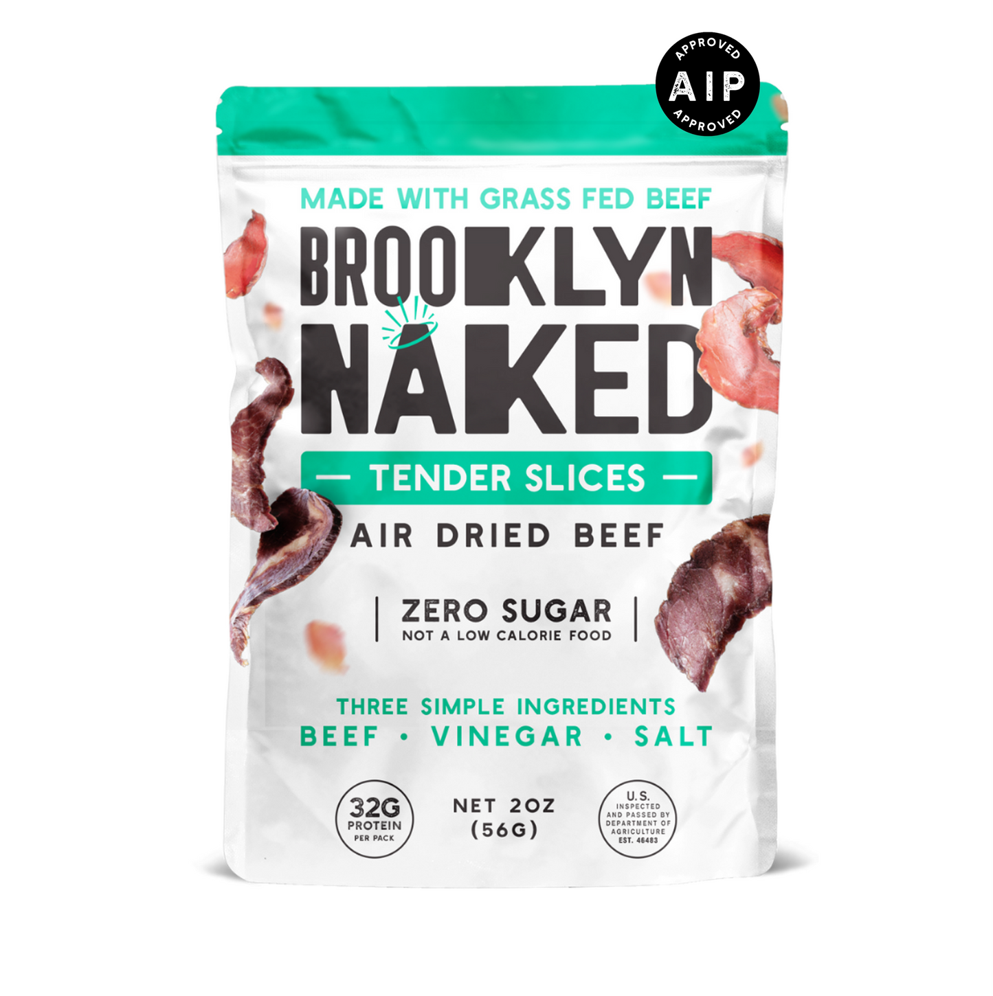 2oz Grass Fed Biltong Naked Tender Sliced Jerky