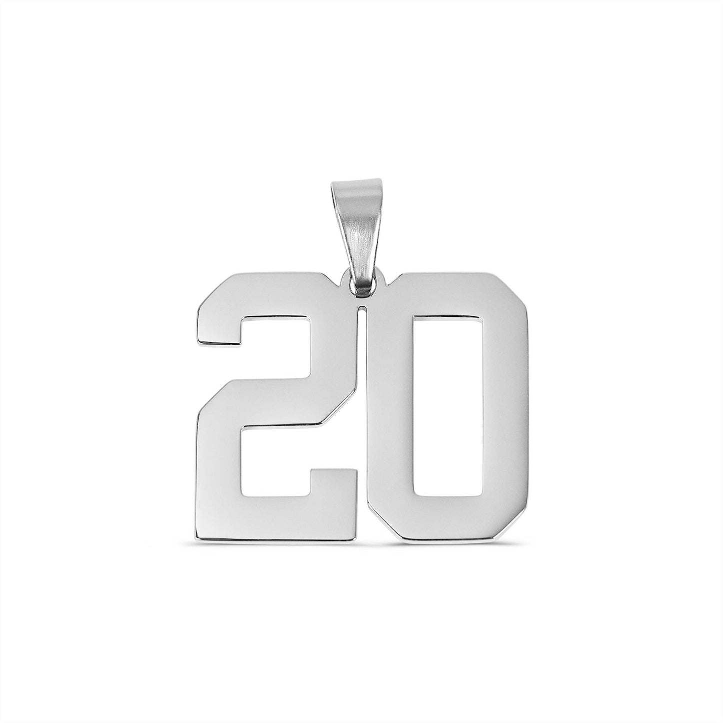 Stainless Steel Sport Number Pendants