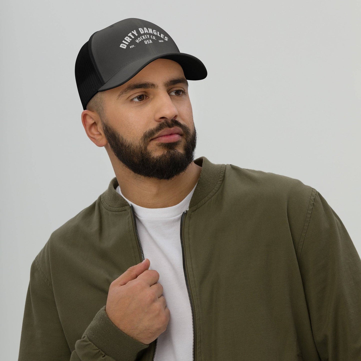 Dirty Dangles Hockey Co. Snap Back Mesh Trucker Hat