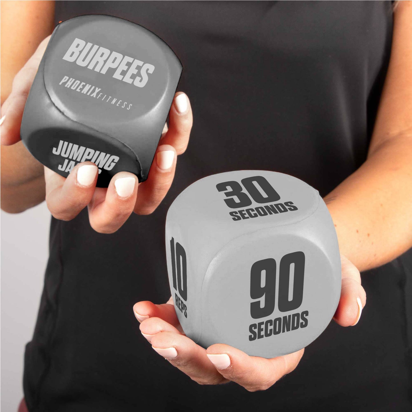 Fitness Routine Exercise Dice - Black