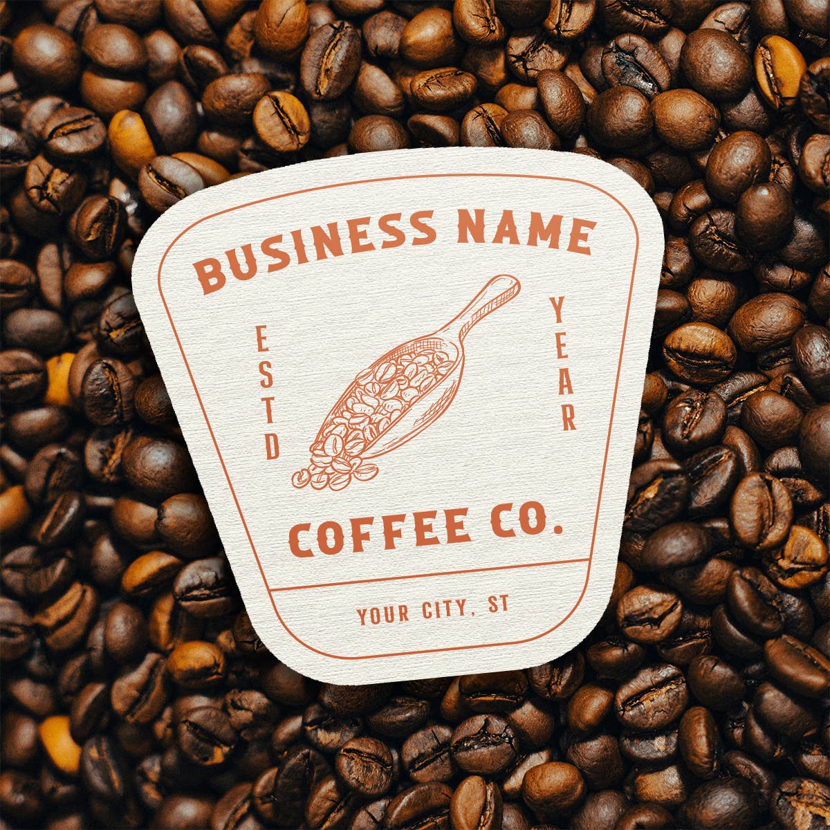 Retro Coffee Shop Sticker | Custom with Your City and State