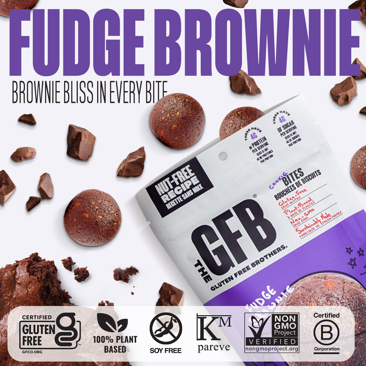 The GFB Fudge Brownie Cookie Bites (Nut Free)