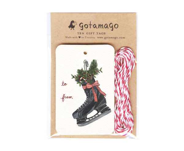 Hockey Skate Gift Tags, Set of 10