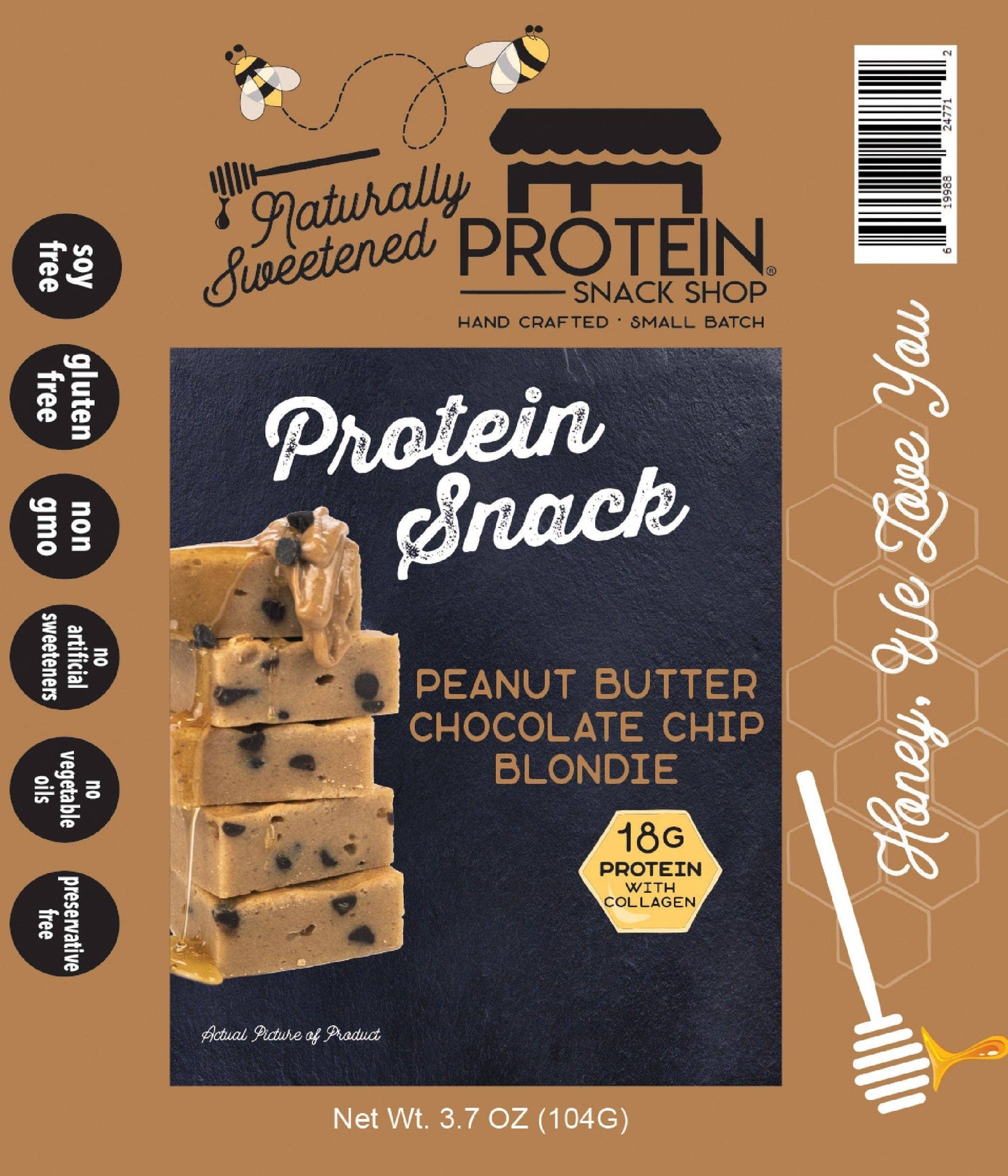 Gourmet Peanut Butter Chocolate Chip Protein Blondie
