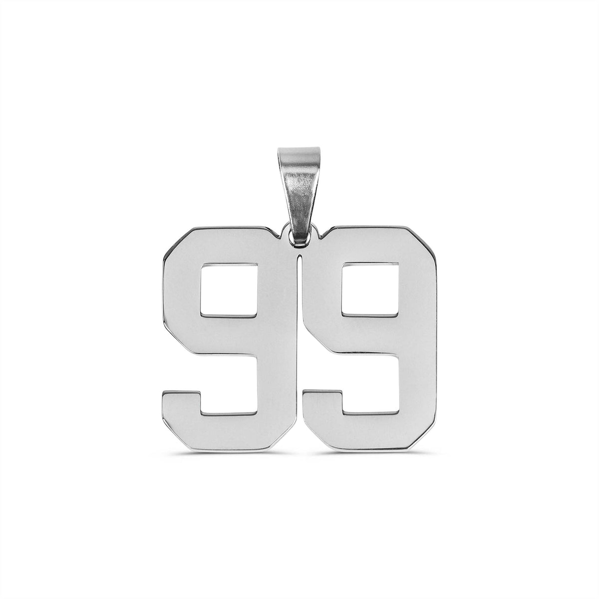 Stainless Steel Sport Number Pendants