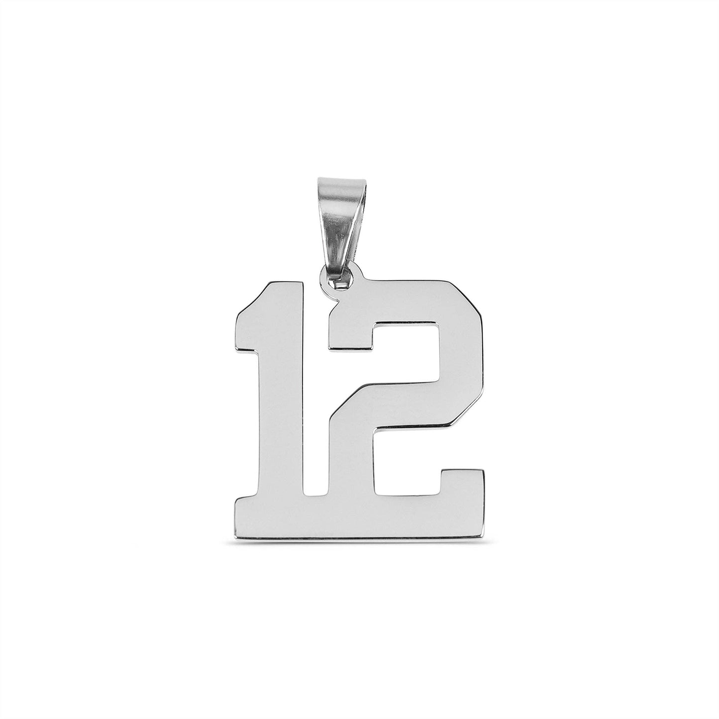 Stainless Steel Sport Number Pendants