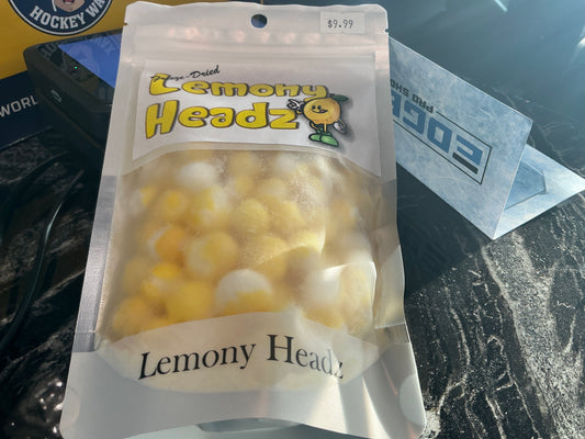 Freeze dried lemon headz
