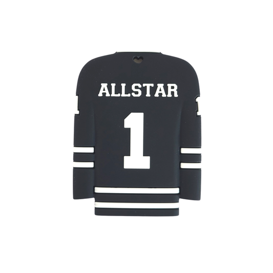 HOCKEY JERSEY Silicone Teether - Black