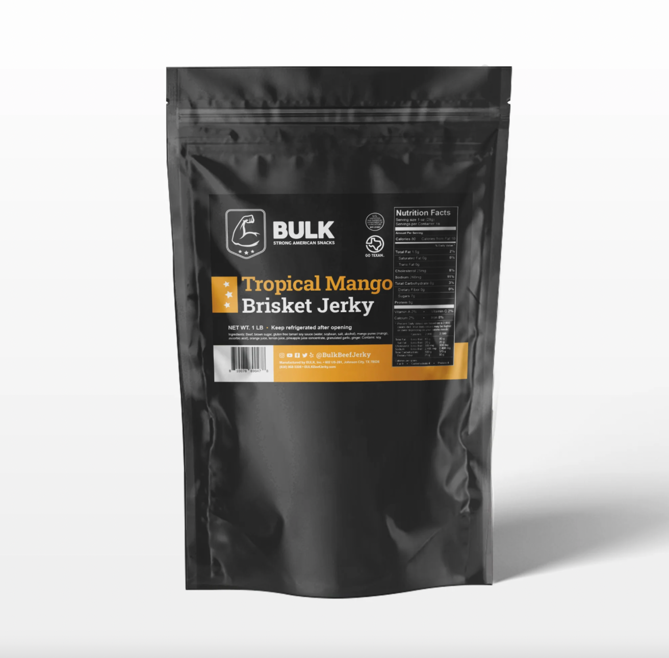 BULK Brisket Beef Jerky - All Natural