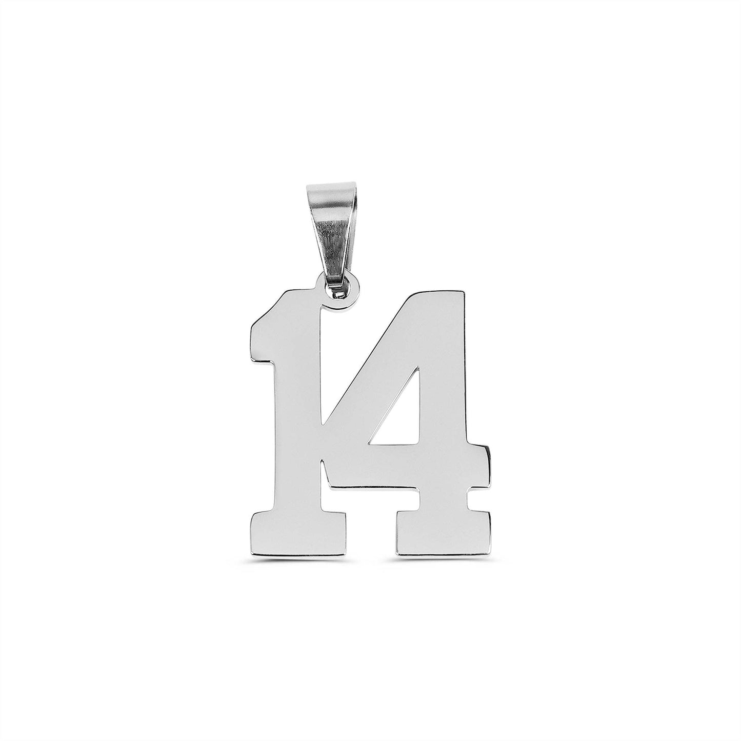 Stainless Steel Sport Number Pendants
