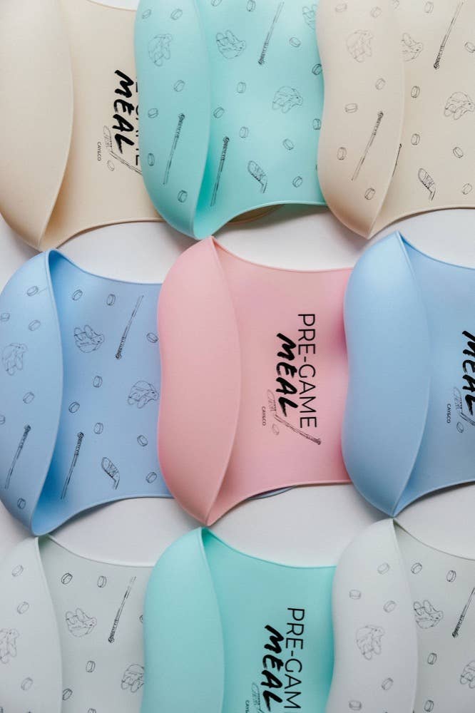 Hockey Time Silicone Bib
